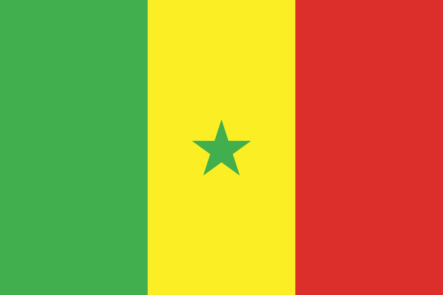 flag of senegal design vector