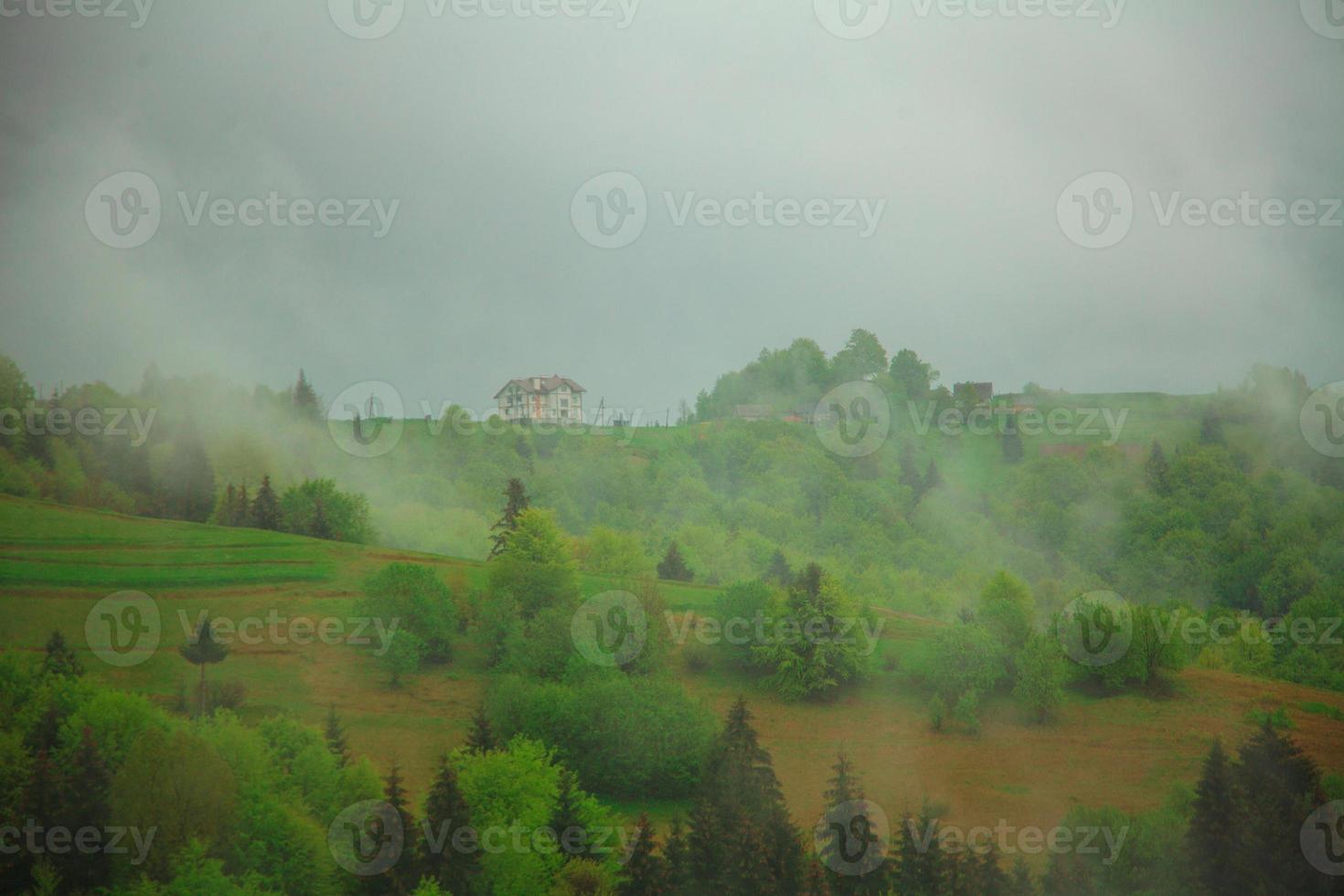 morning fog Mountain landscape photo