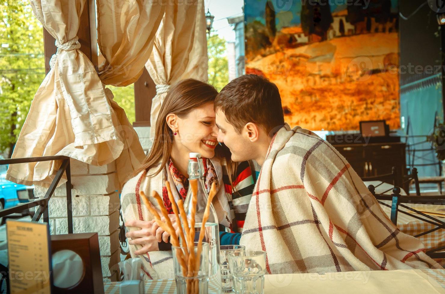 couple in love having fun on a date photo