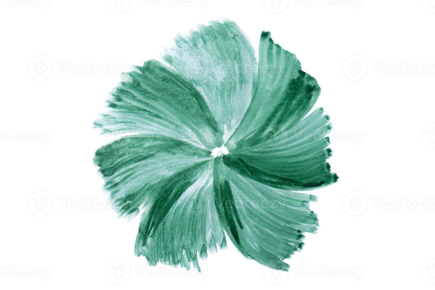 green watercolor abstract handmade blot photo