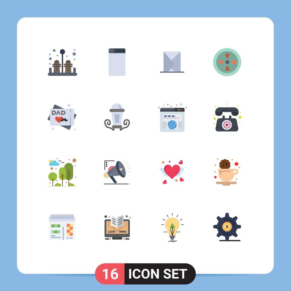 16 Universal Flat Colors Set for Web and Mobile Applications night wishes message greeting card wind Editable Pack of Creative Vector Design Elements