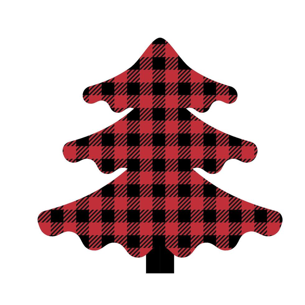 tree pattern at Buffalo Plaid. Festive background for design and print esp vector