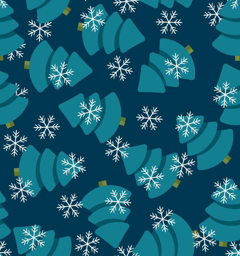 Vector illustration of a seamless pattern in a Christmas tree