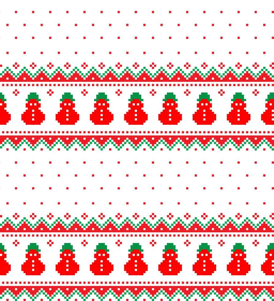 New Year s Christmas pattern pixel vector illustration eps