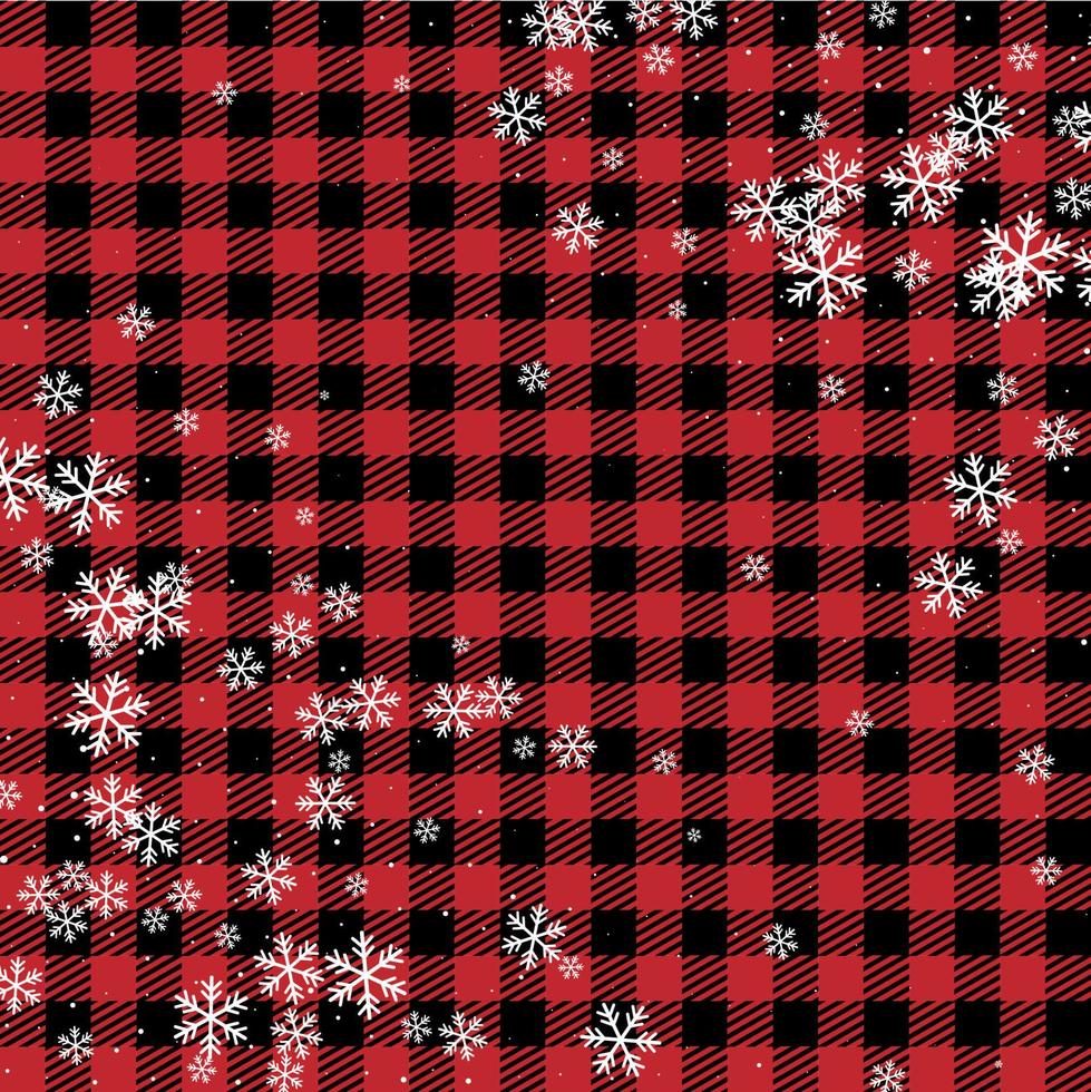 Christmas and New Year pattern at Buffalo Plaid. Festive background for design and print vector