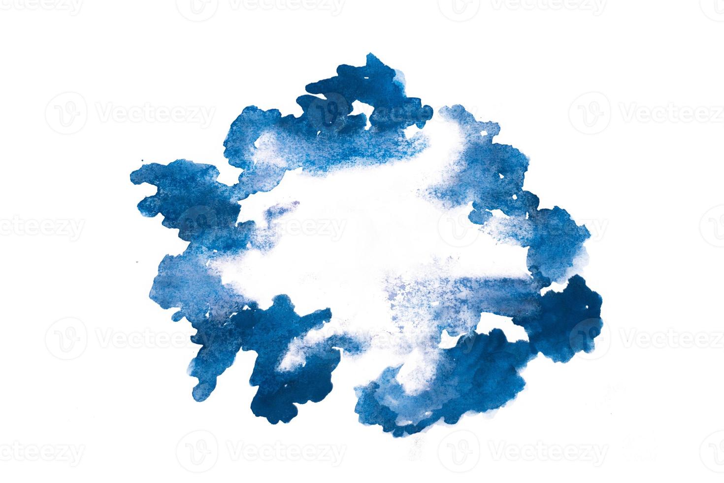 blue watercolor abstract handmade background photo