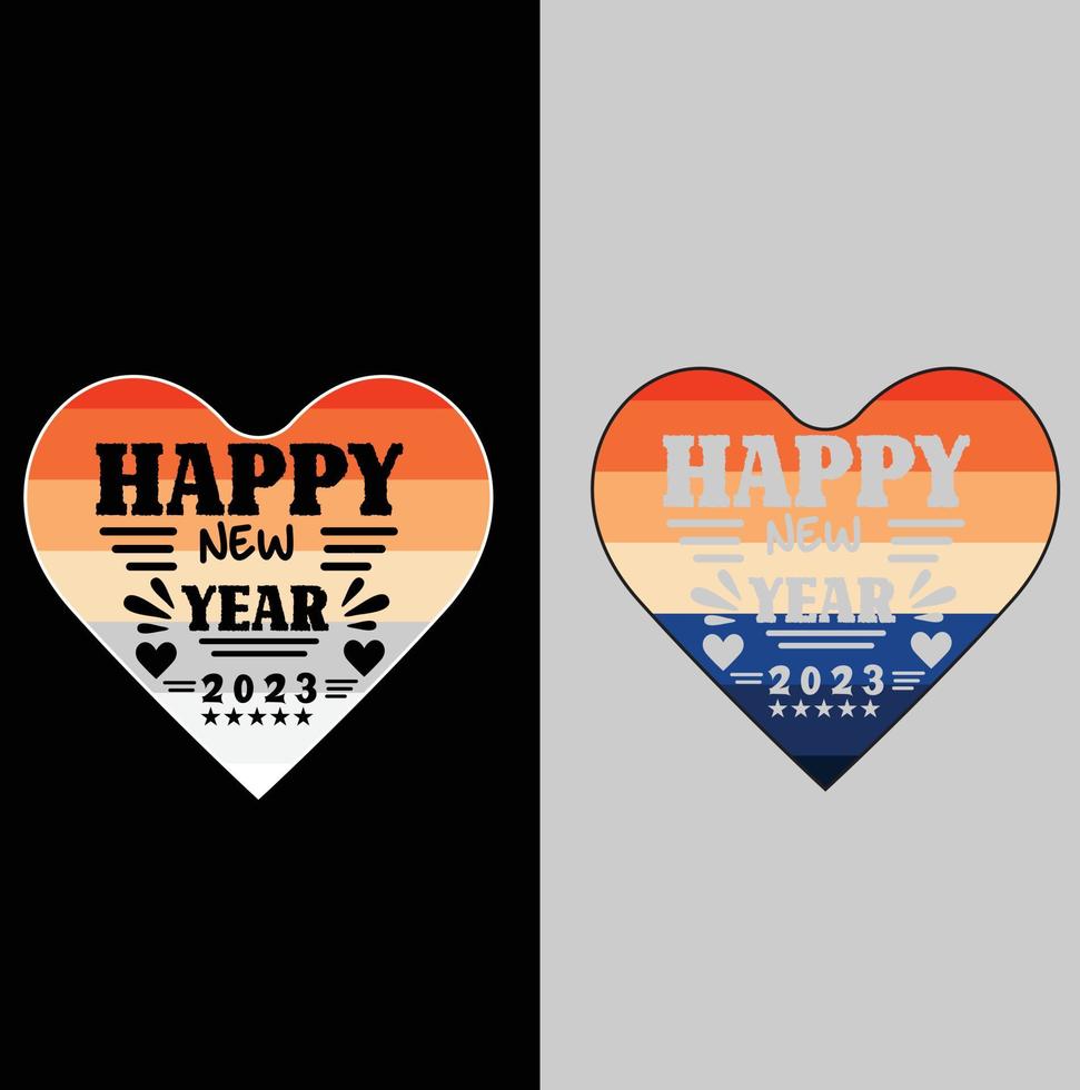Happy new year t shirt design vector