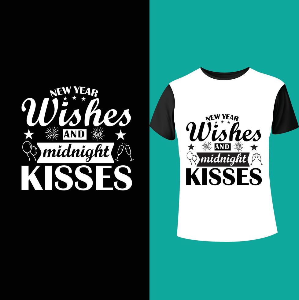 Happy new year t shirt design vector