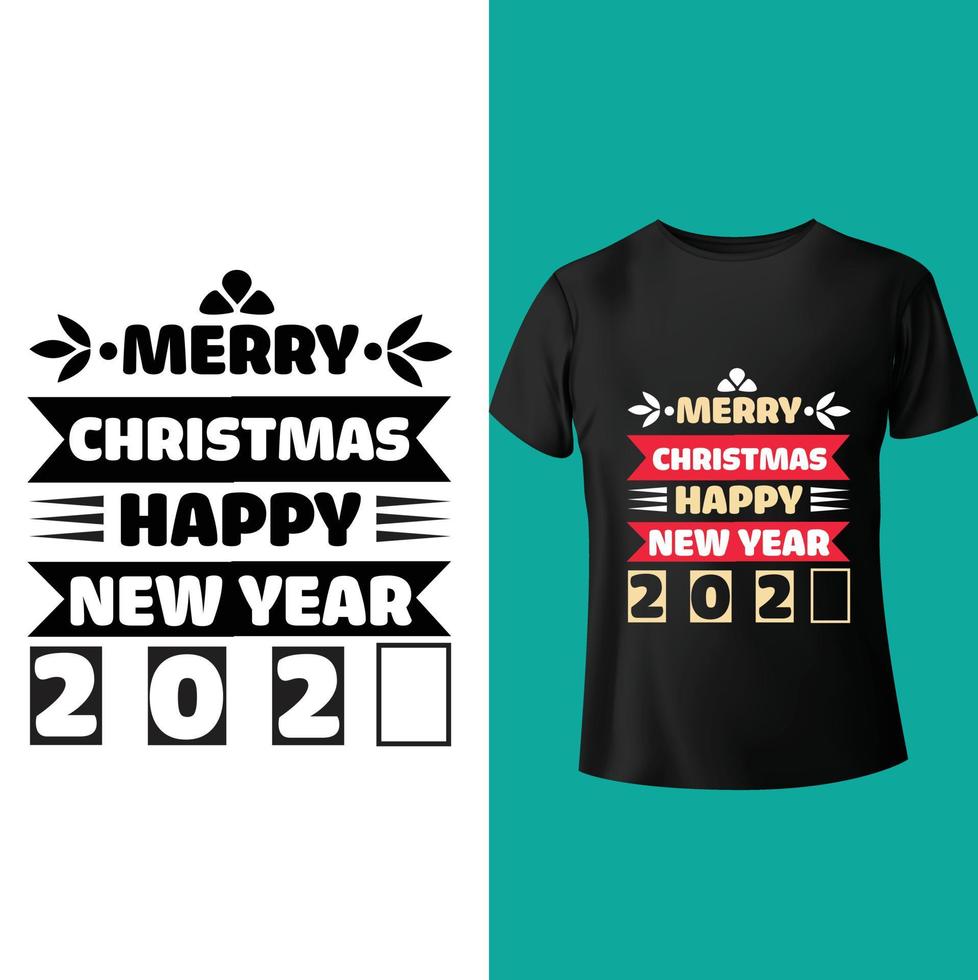 Happy new year t shirt design vector
