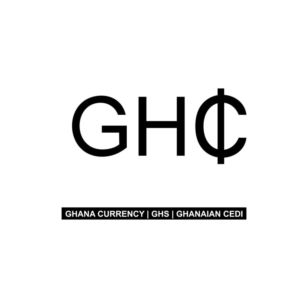 Ghana Currency Icon Symbol, Ghanaian Cedi, GHS Sign. Vector Illustration