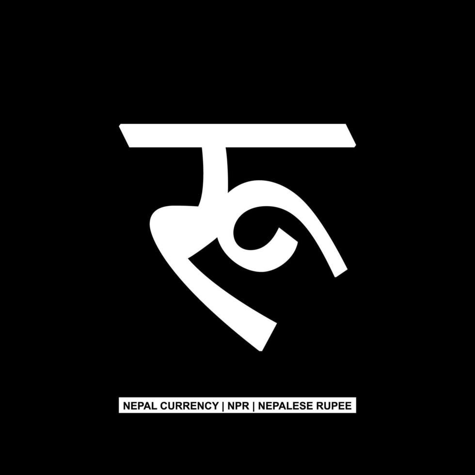 Nepal Currency Symbol, Nepalese Rupee Icon, NPR Sign. Vector Illustration