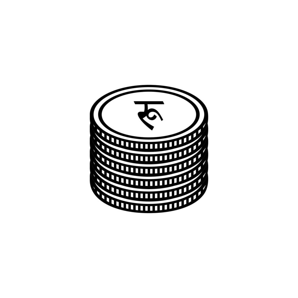 Nepal Currency Symbol, Nepalese Rupee Icon, NPR Sign. Vector Illustration