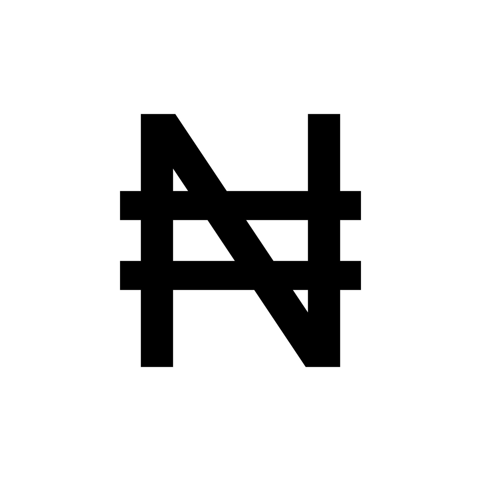 Nigeria Currency Symbol Nigerian Naira Icon NGN Sign Vector 