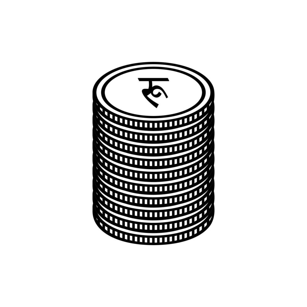 Nepal Currency Symbol, Nepalese Rupee Icon, NPR Sign. Vector Illustration