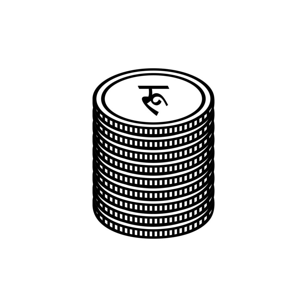 Nepal Currency Symbol, Nepalese Rupee Icon, NPR Sign. Vector Illustration