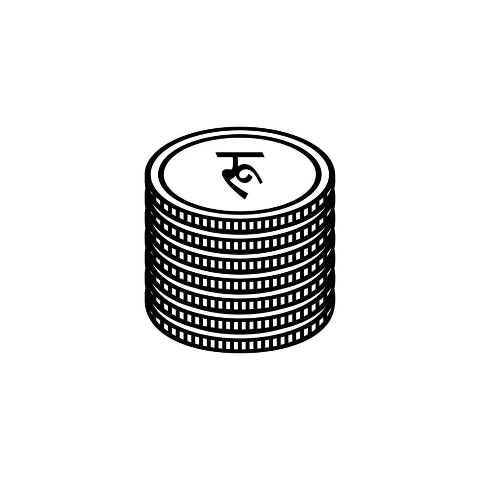 Nepal Currency Symbol, Nepalese Rupee Icon, NPR Sign. Vector Illustration