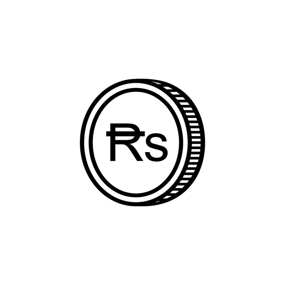 símbolo de moneda paquistaní, icono de rupia paquistaní, signo pkr. ilustración vectorial vector