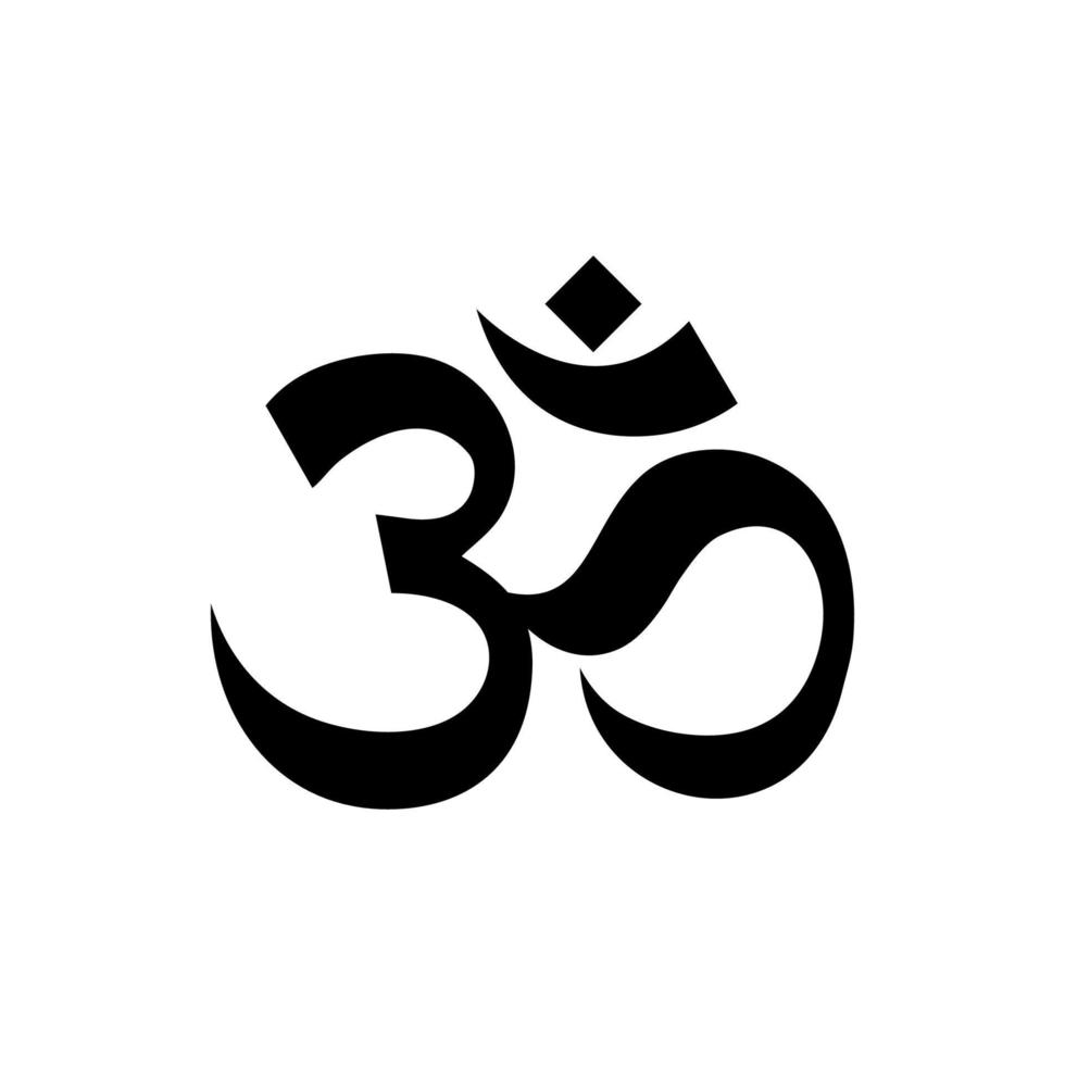 Symbol of Hinduism, Hindu iconography. Vector Illustration