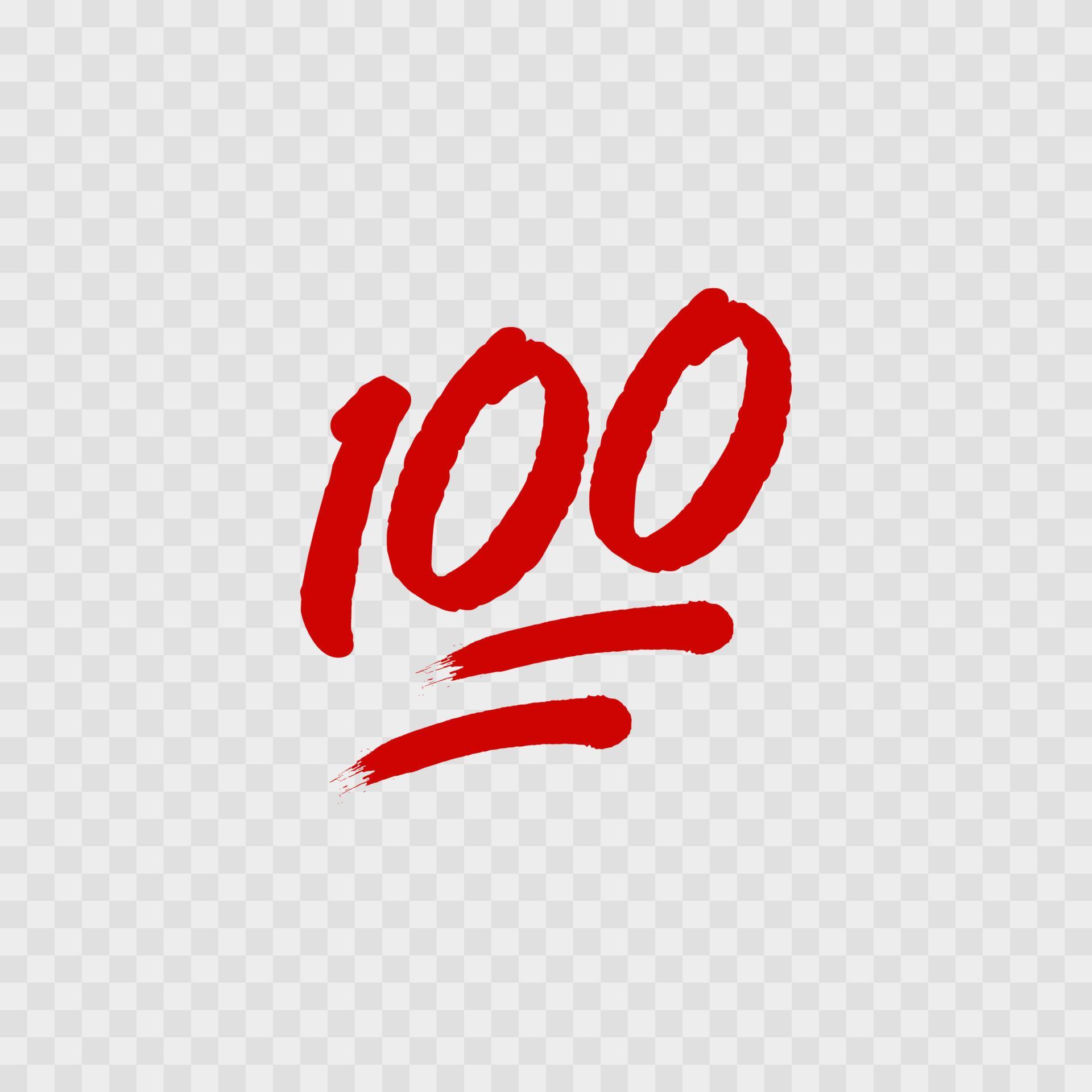 100 percent emoji. One hundred percent sign. Vector 16097055 Vector Art