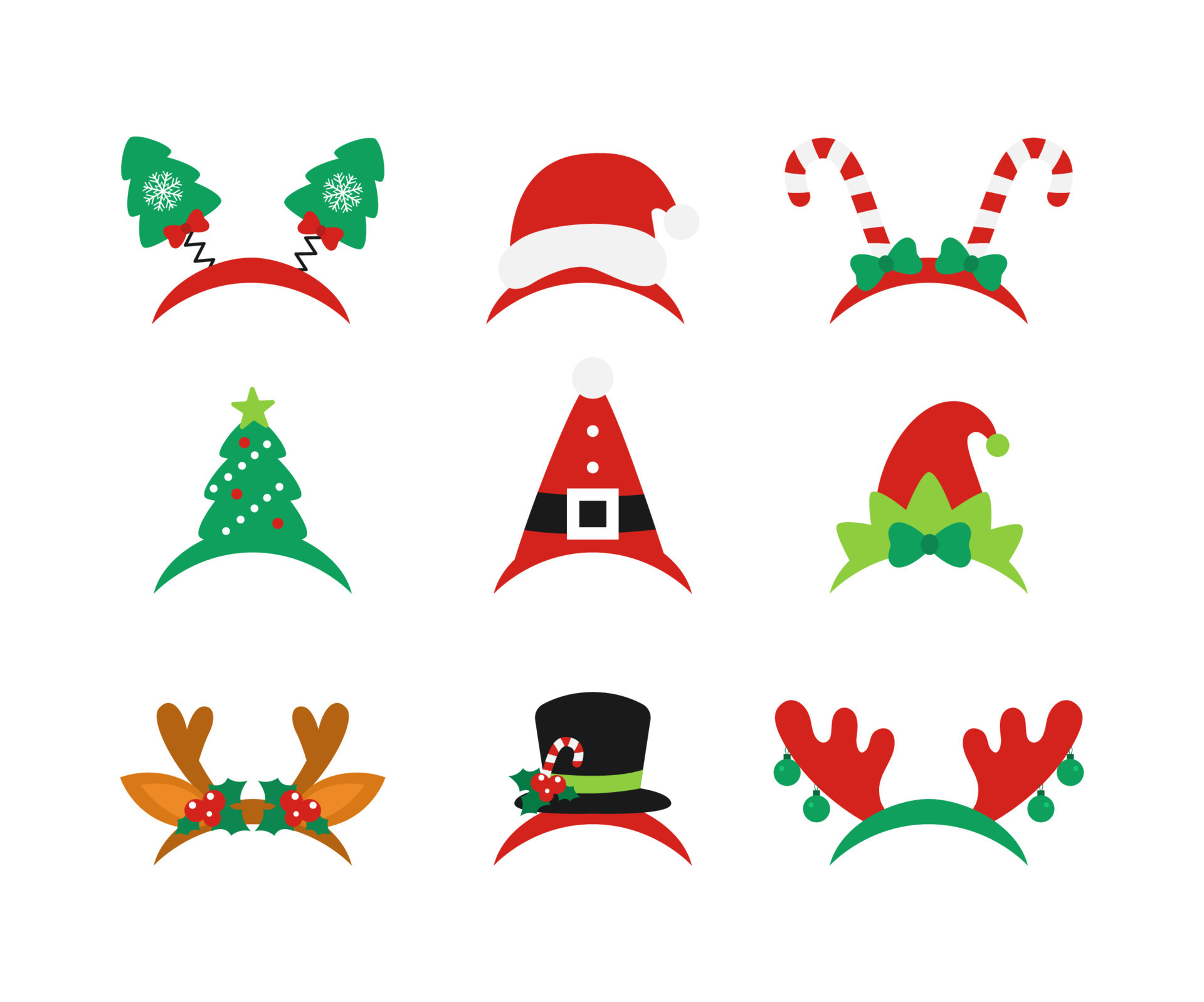 Christmas decorations. Cute headbands. Vector 16097058 Vector Art at