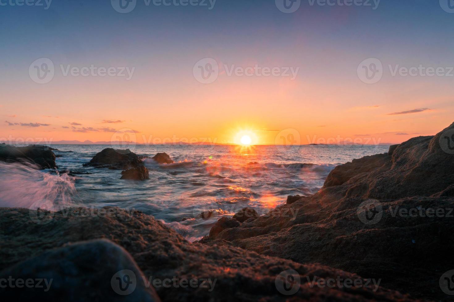 beauty summer sunset at the sea photo