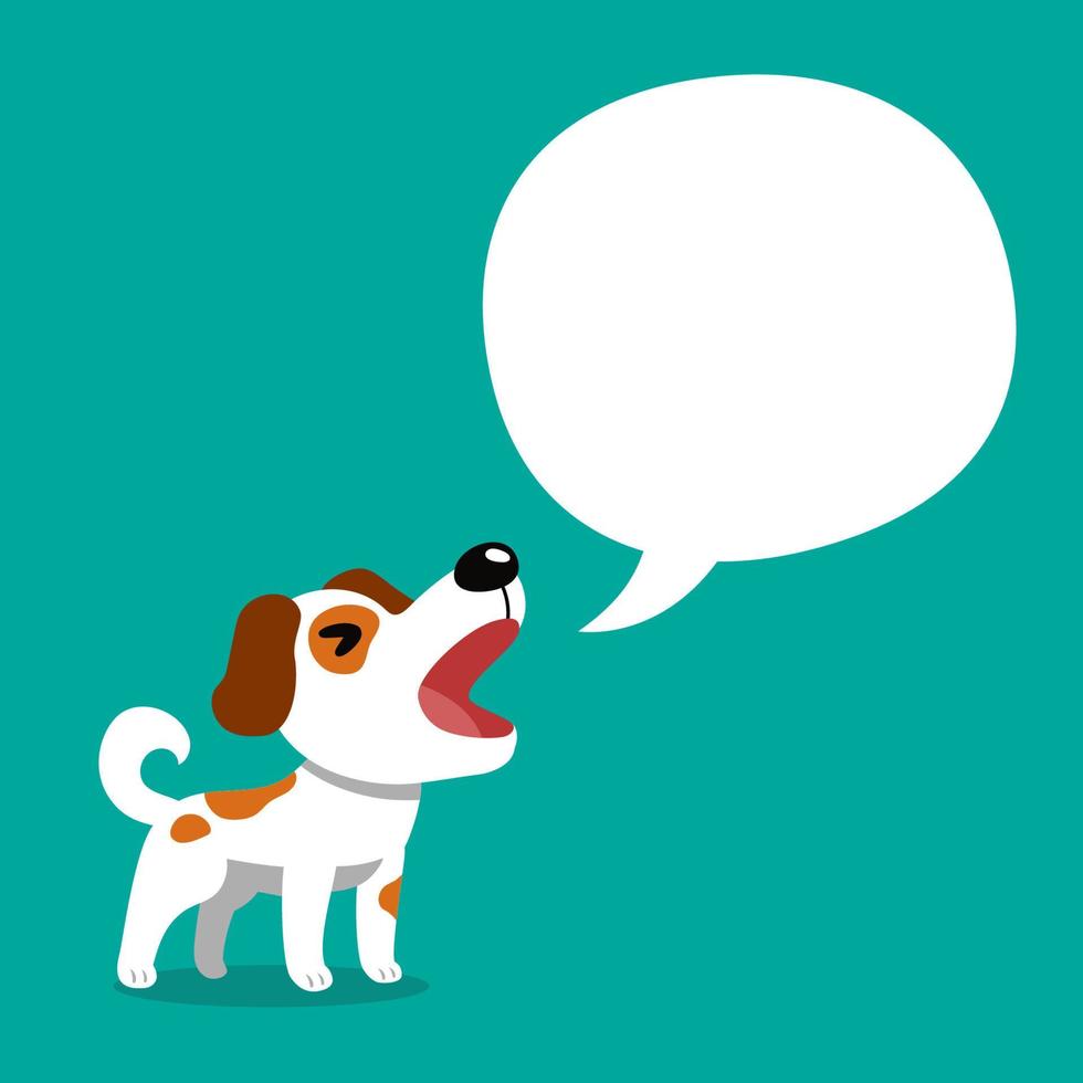 Cartoon character dog with speech bubble vector