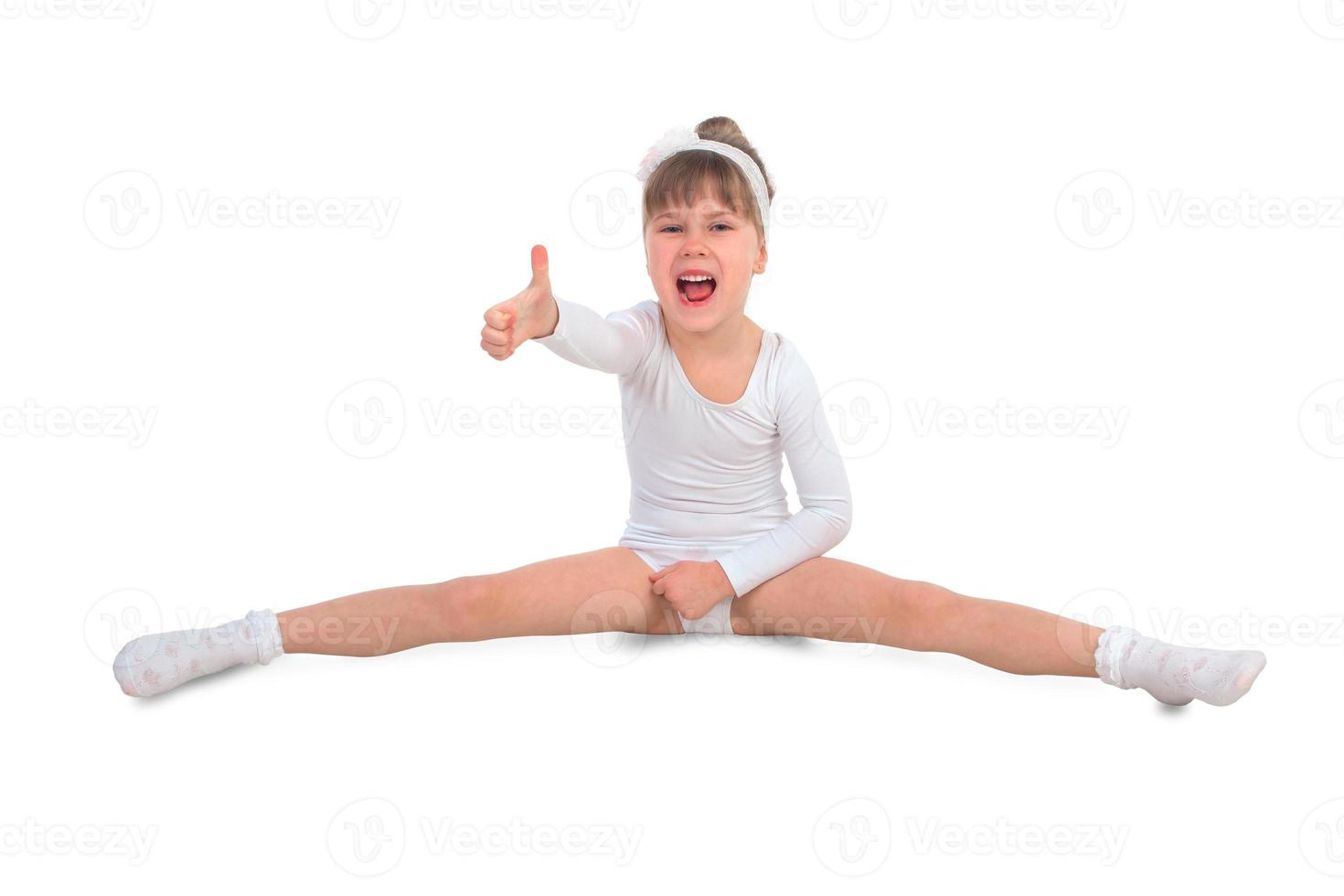 Little girl in tights 16098382 Stock Photo at Vecteezy