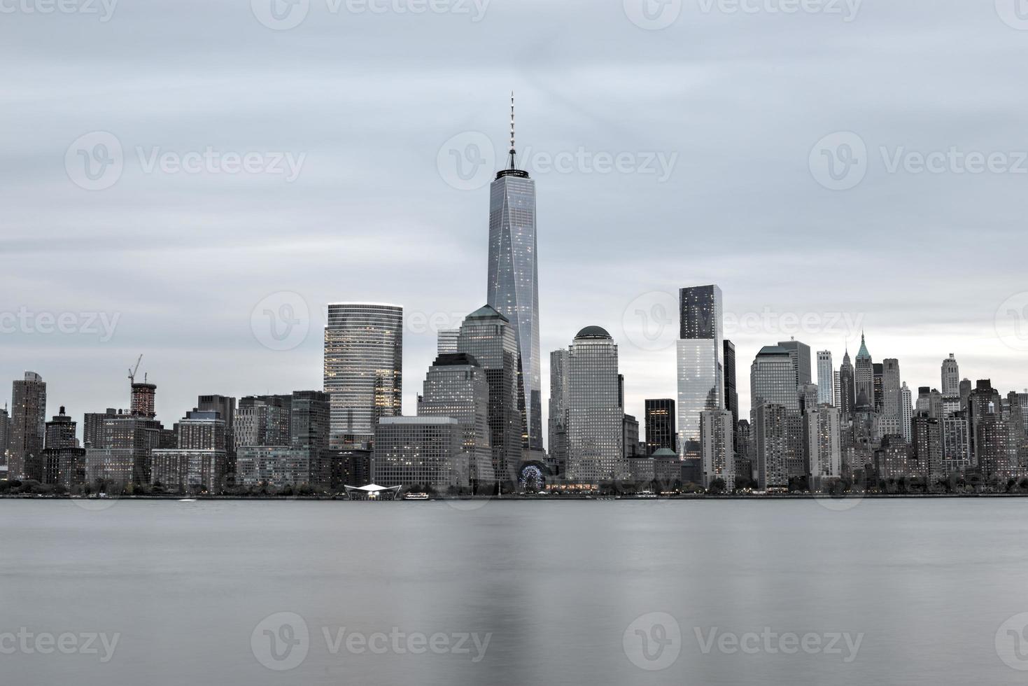 horizonte de la ciudad de nueva york desde nueva jersey foto