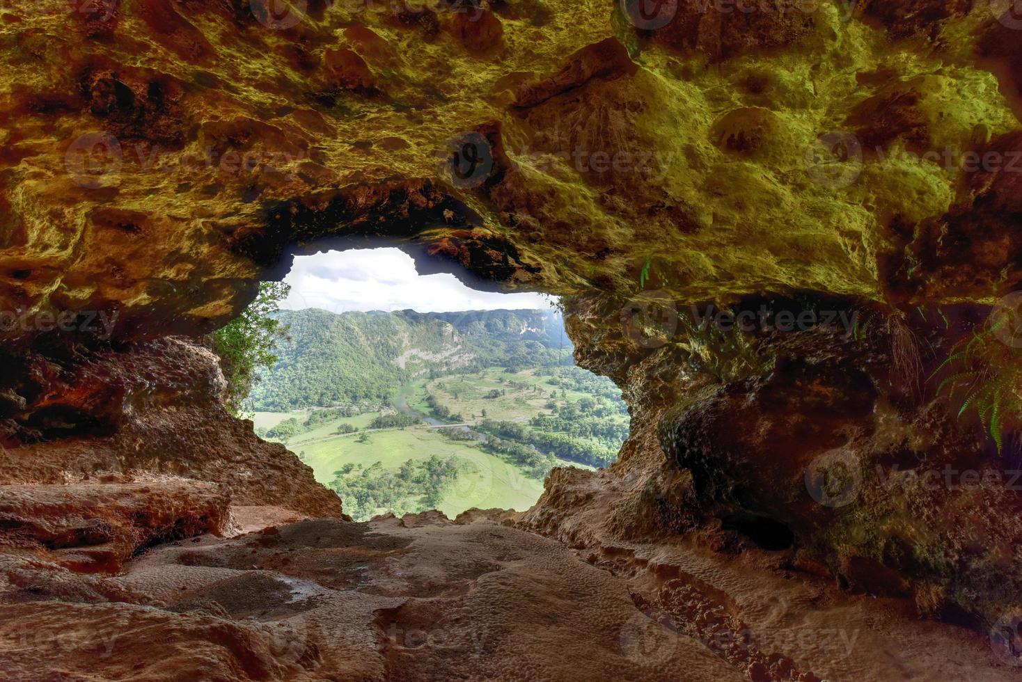 View through the Window Cave in Arecibo, Puerto Rico. photo