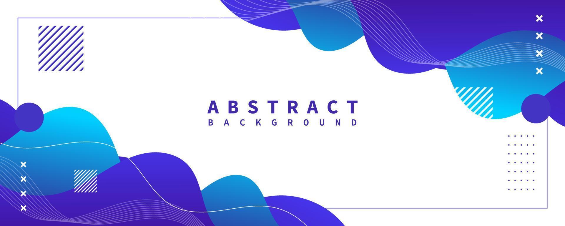banner background. colorful, blue gradation, design with fluid shapes. vector