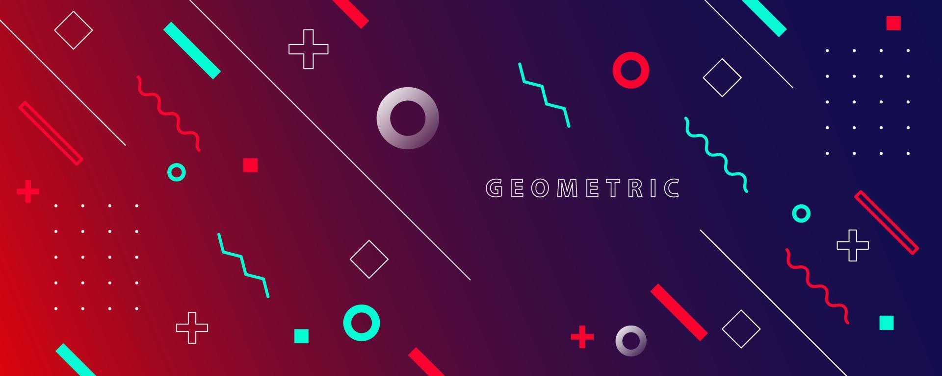 banner background. full color, gradient and geometry effects vector
