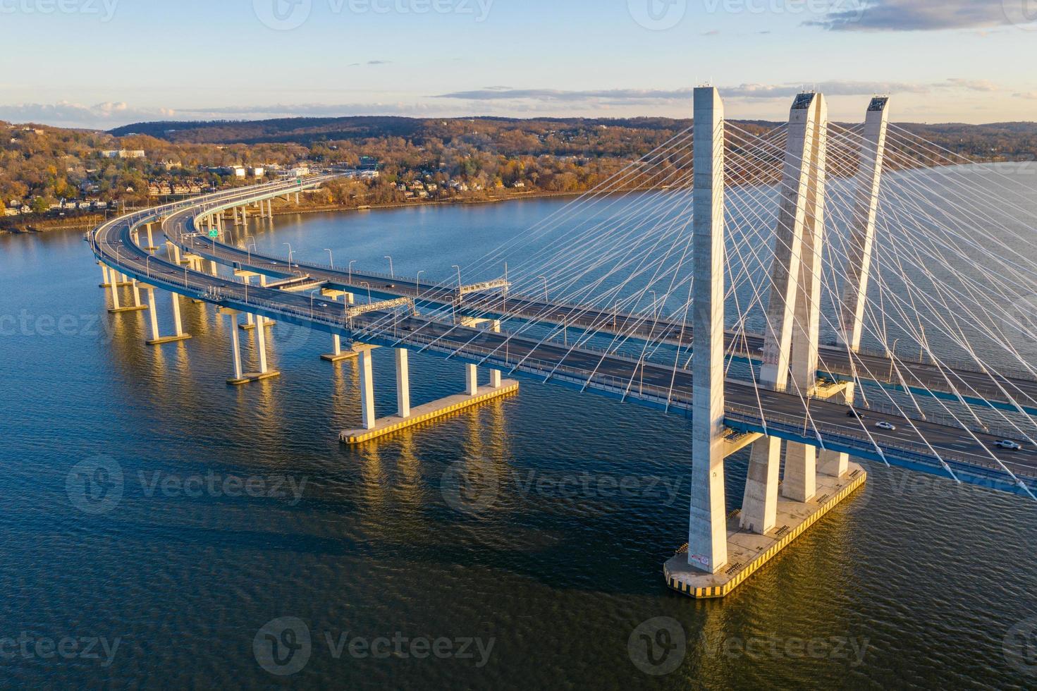 The New Tappan Zee Bridge spanning the Hudson River in New York. photo