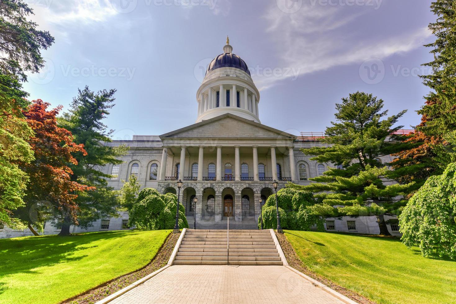 The Maine State House in Augusta, Maine is the state capitol of the State of Maine. The building was completed in 1832, one year after Augusta became the capital of Maine. photo