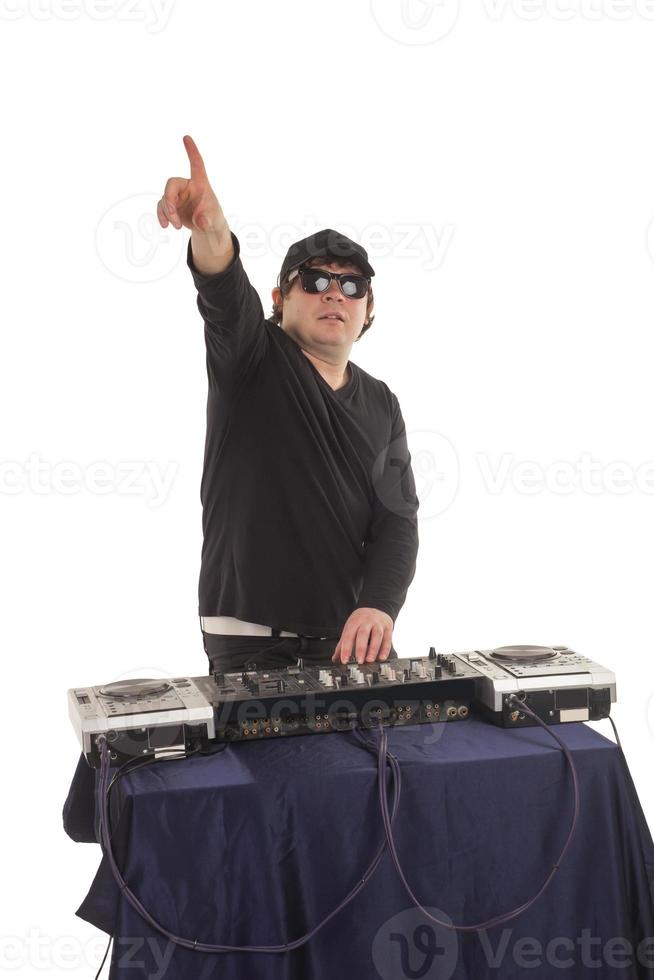 dj con el mezclador foto