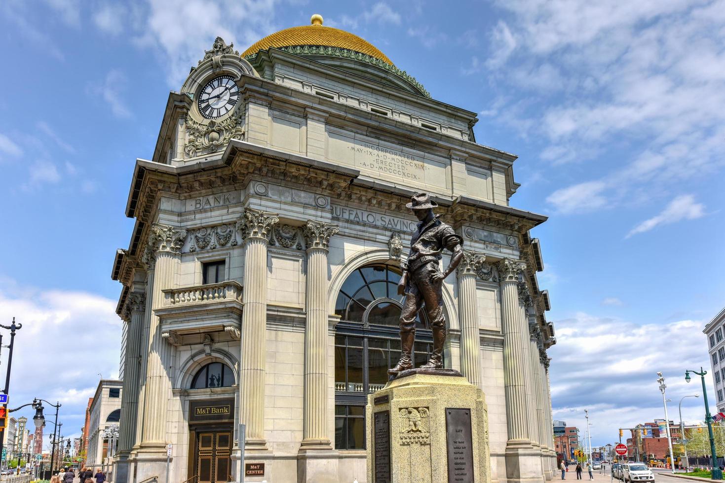 Buffalo, New York May 8, 2016, The Buffalo Savings Bank is a neoclassical bank branch building located at 1 Fountain Plaza in downtown Buffalo, New York. photo