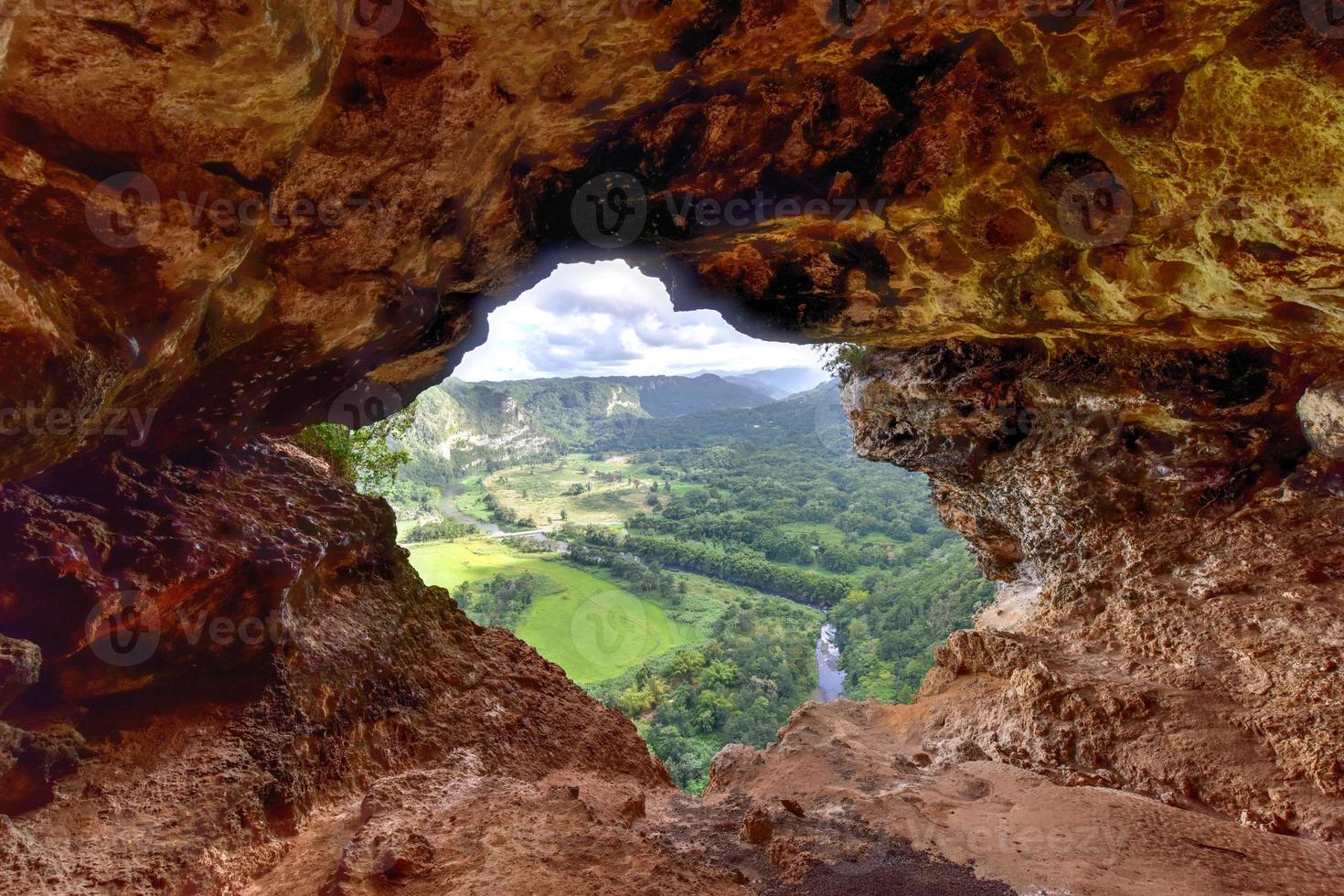 View through the Window Cave in Arecibo, Puerto Rico. photo