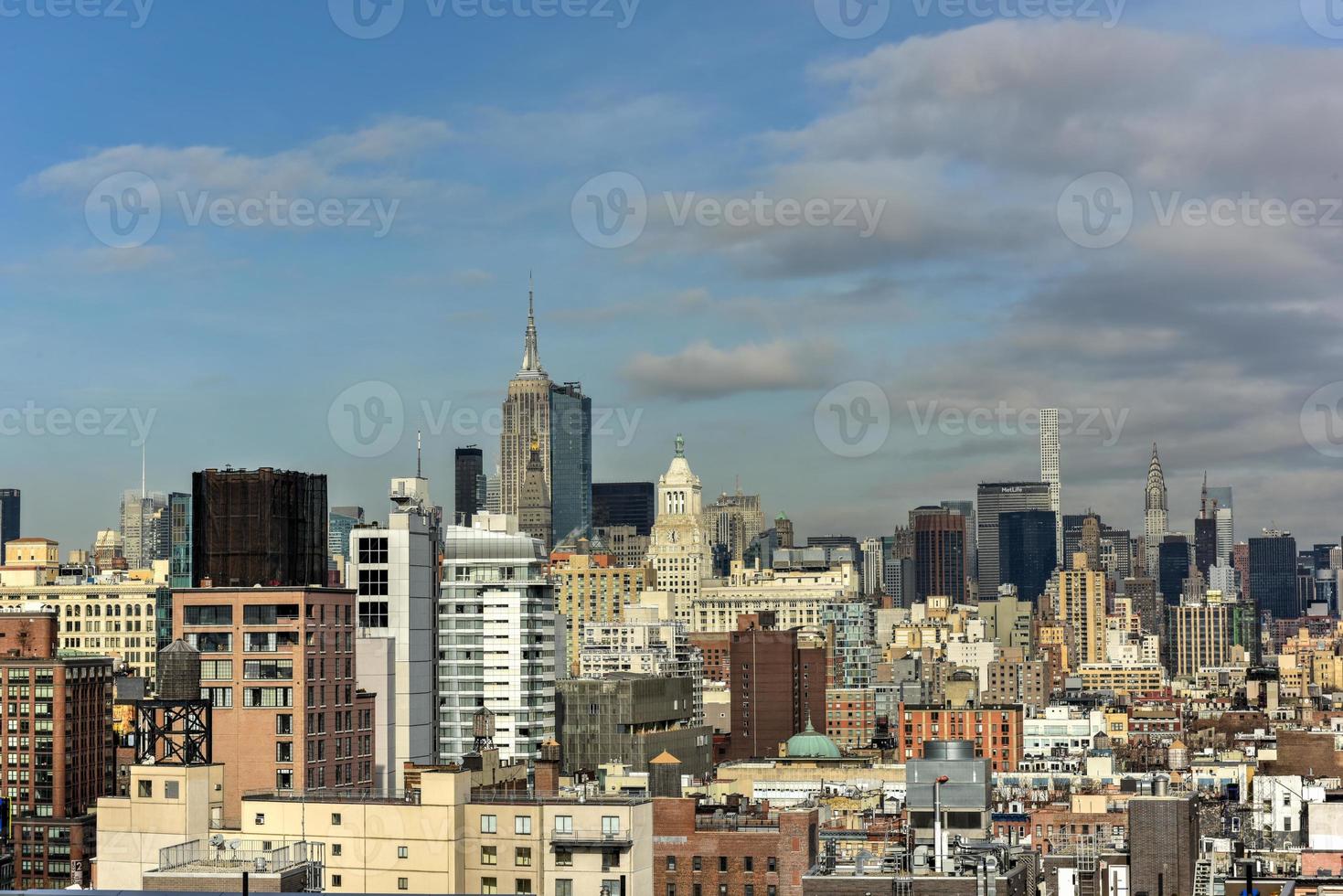 New York City Skyline view across Midtown Manhattan on a sunny day photo