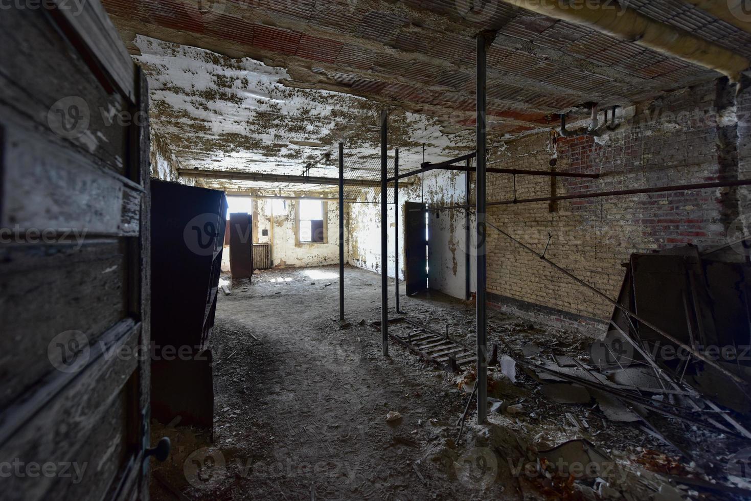 The abandoned Ellis Island Immigrant Hospital. It was the United States first public health hospital, opened in 1902 and operating as a hospital until 1930. photo