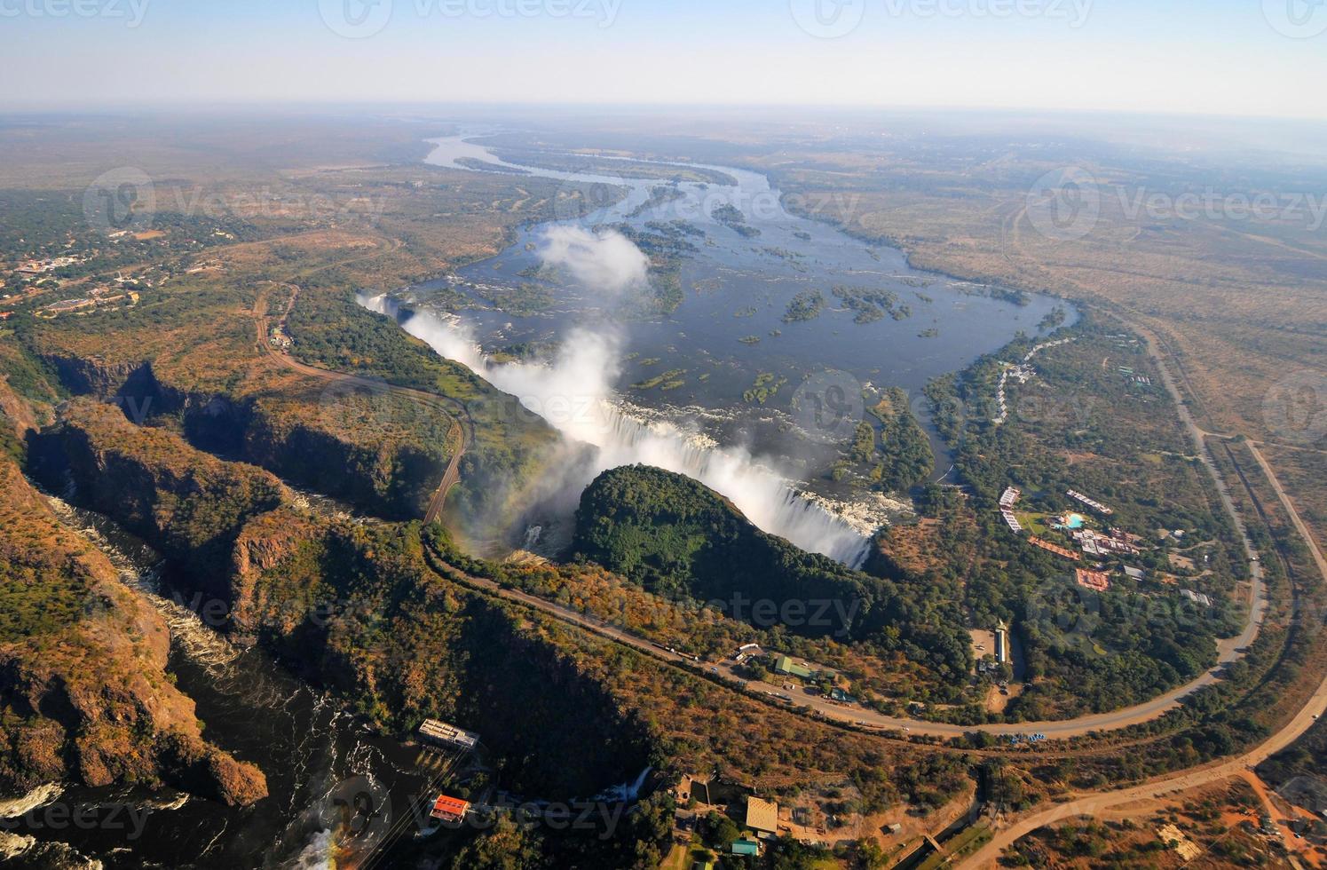 Victoria Falls at the border of Zimbabwe and Zambia photo