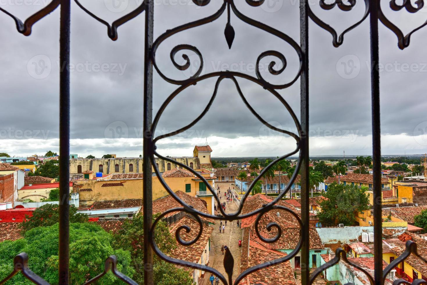 Panoramic view over the old part of Trinidad, Cuba, a UNESCO world heritage site. photo