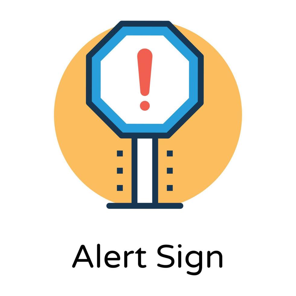 Trendy Alert Sign vector