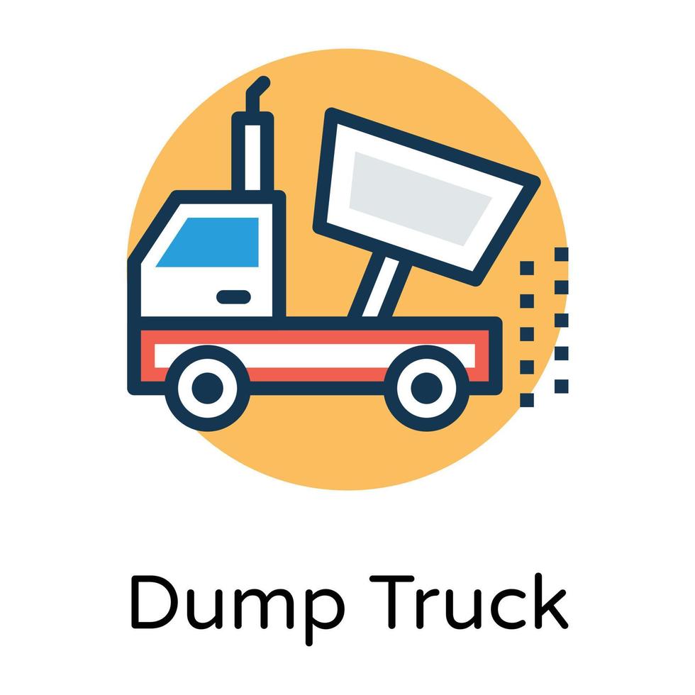 Trendy Dump Truck vector