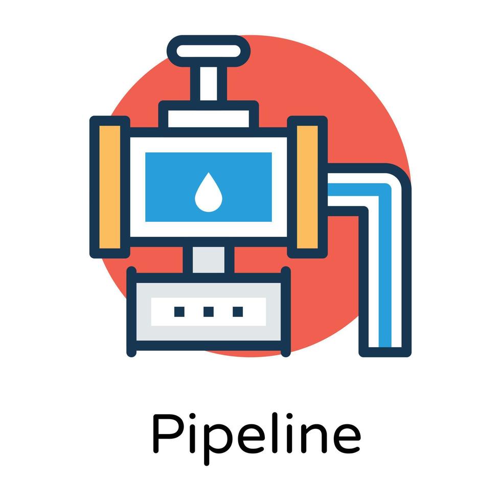 Trendy Pipeline Valve vector