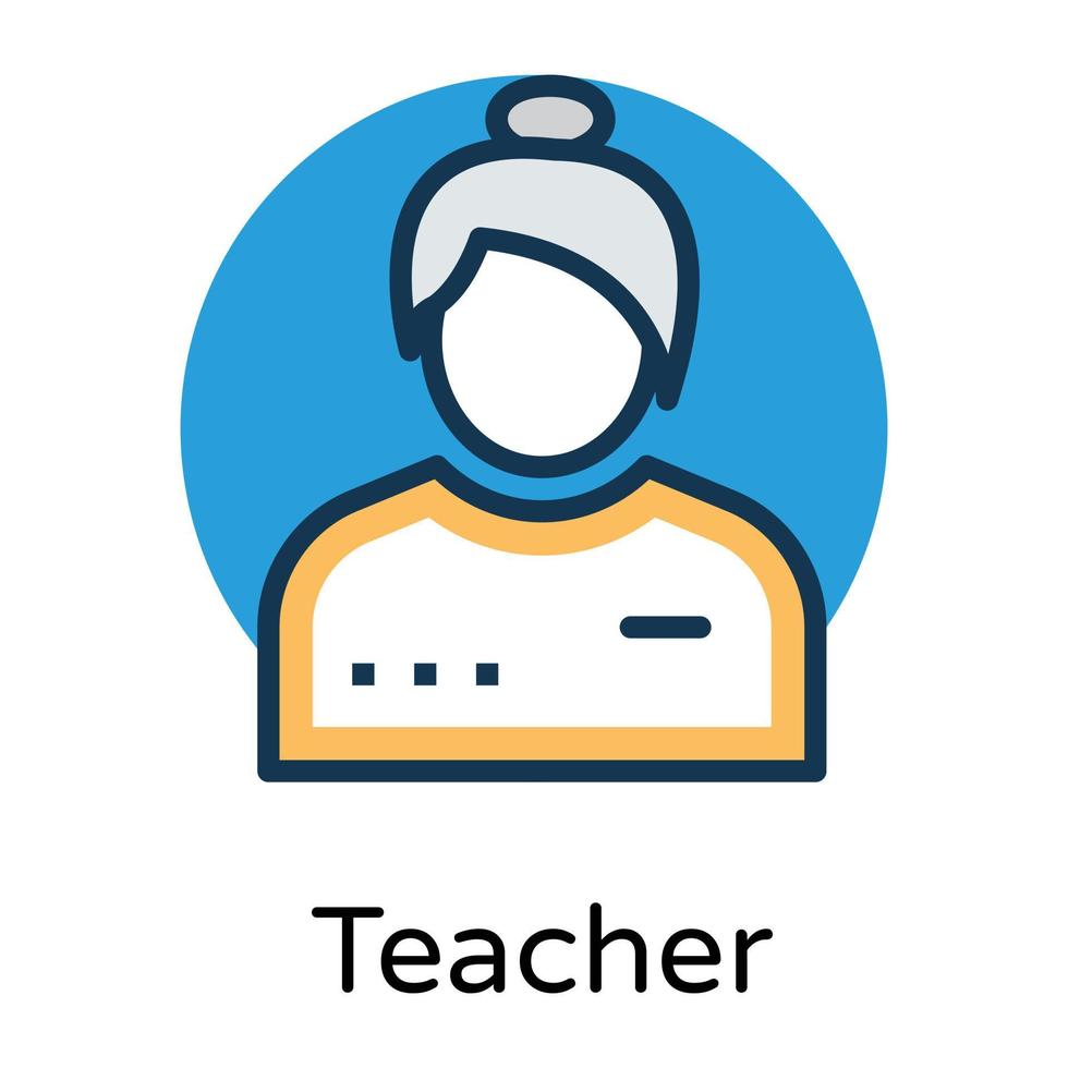 Trendy Female Teacher vector