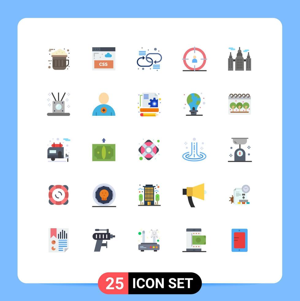 25 Thematic Vector Flat Colors and Editable Symbols of incense canada connection building target Editable Vector Design Elements