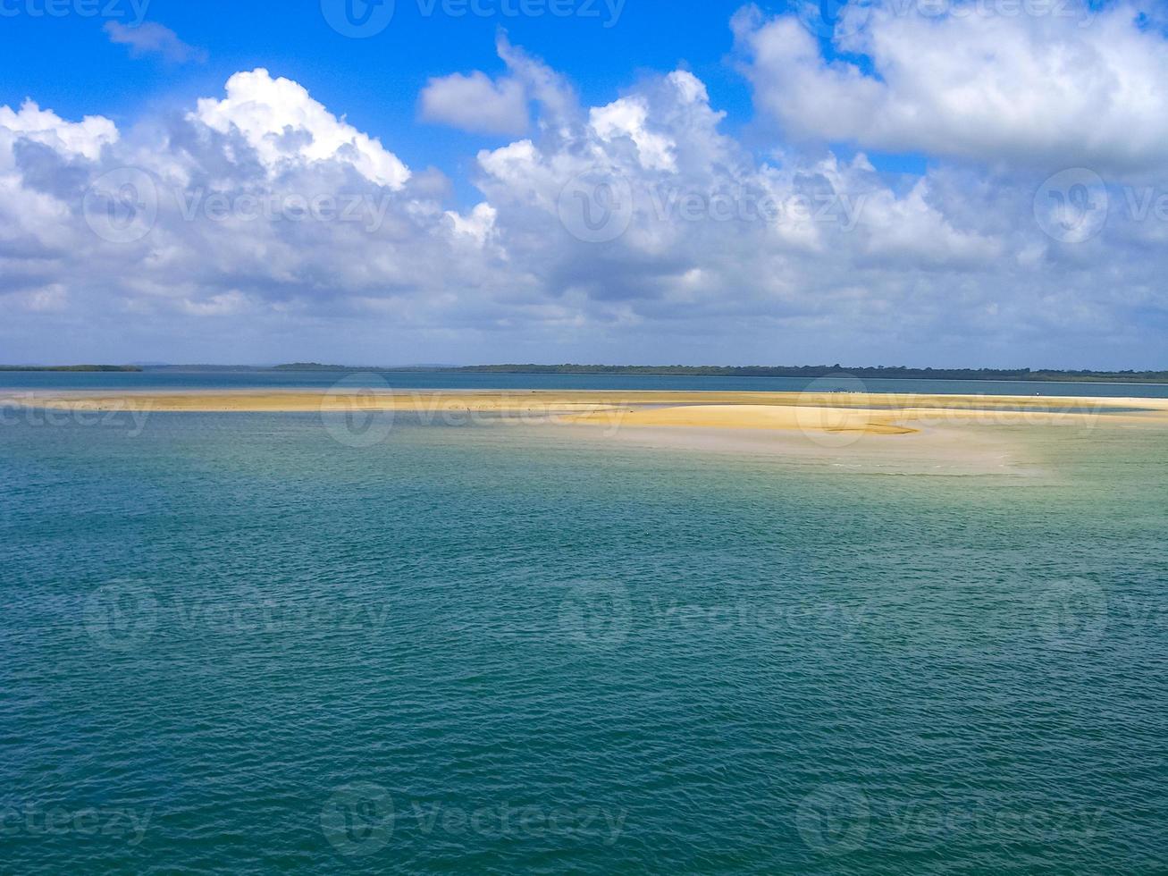 View of the crystal clear waters along Fraser Island in Queensland, Australia. photo