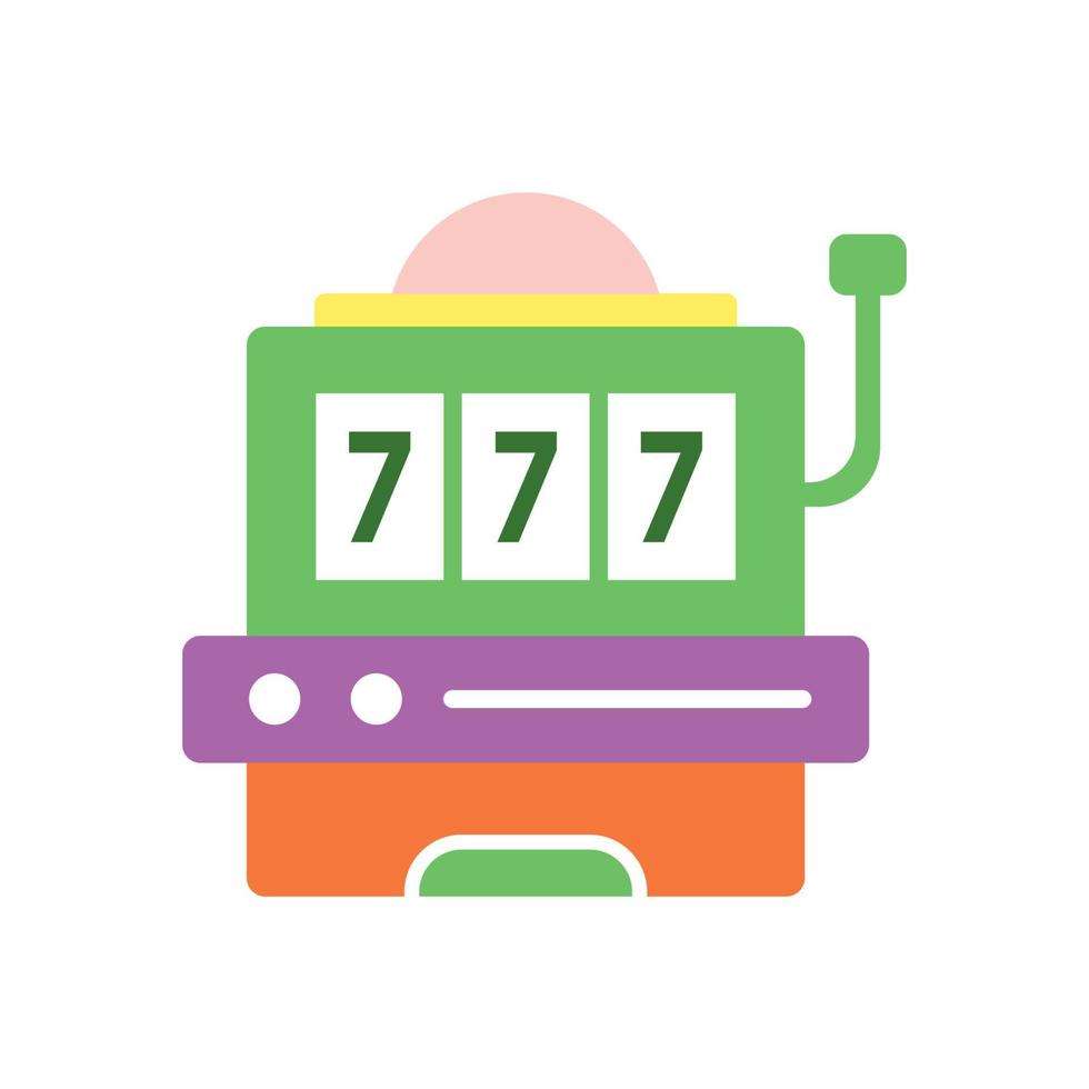 Slot machine icon vector design templates