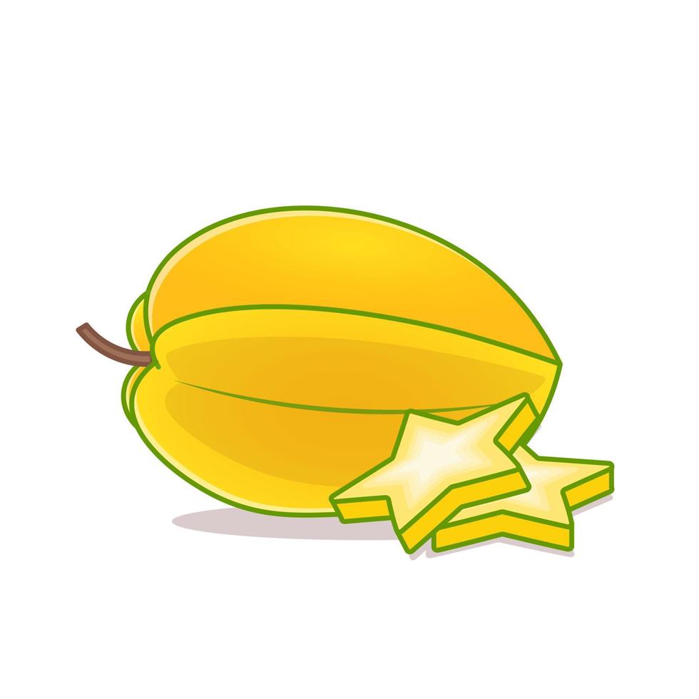 Star fruit cartoon vector illustration