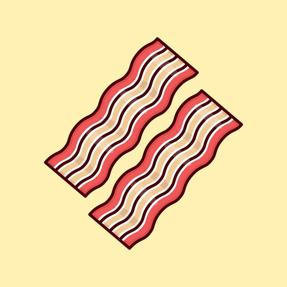 bacon cartoon vector icon illustration