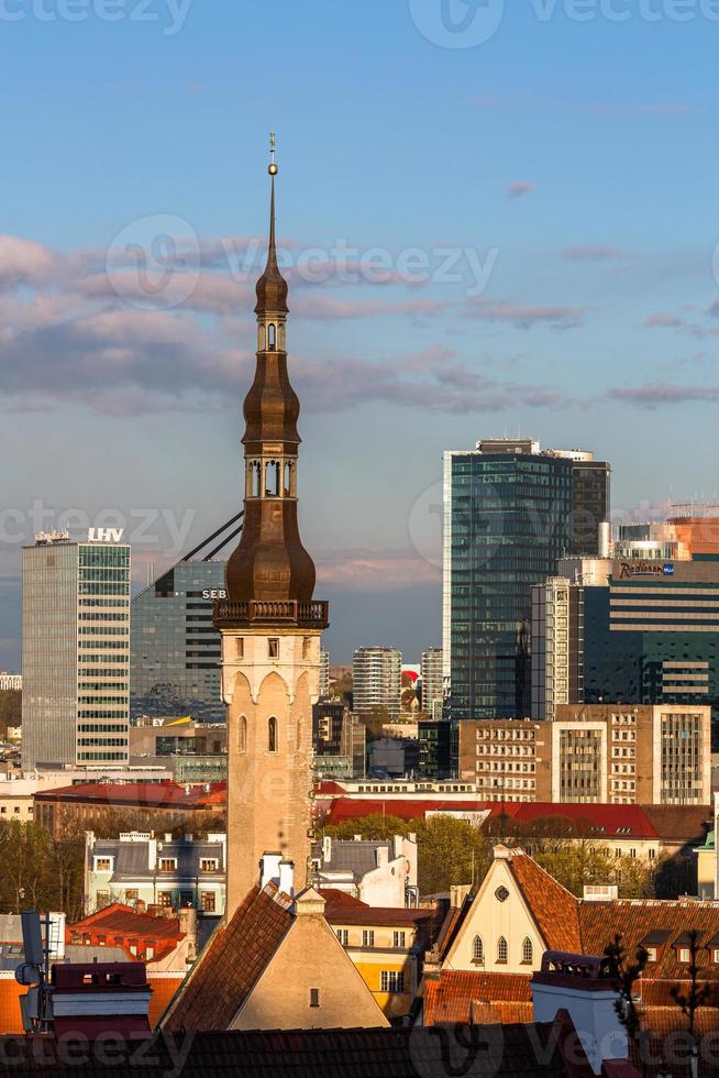 Tallinn Old Town in Summer Evening photo